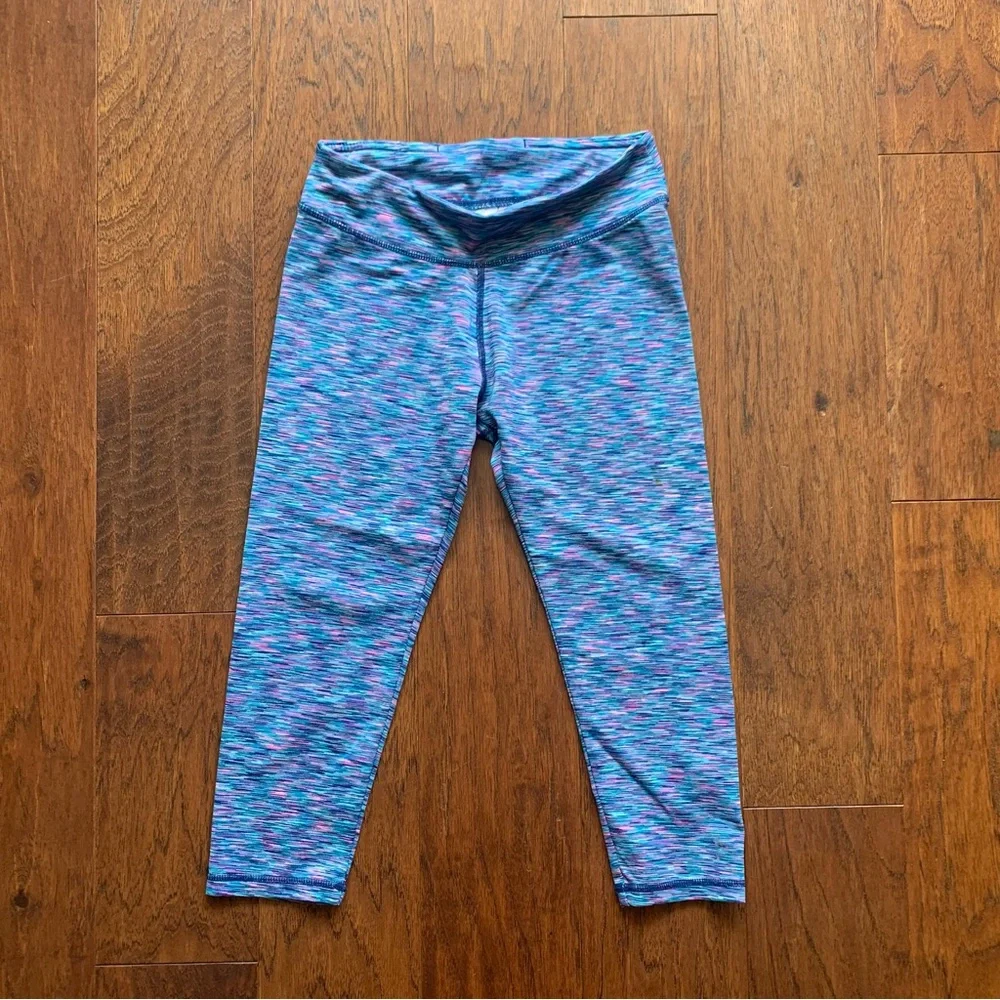 Gymboree Girls Blue Space Dye Capri Leggings | Size 10/12